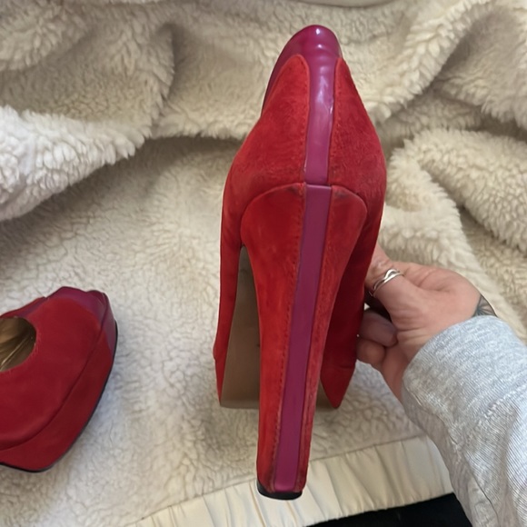 BCBGeneration Red/Magenta Chunky Heel size 9.5 - Picture 3 of 6